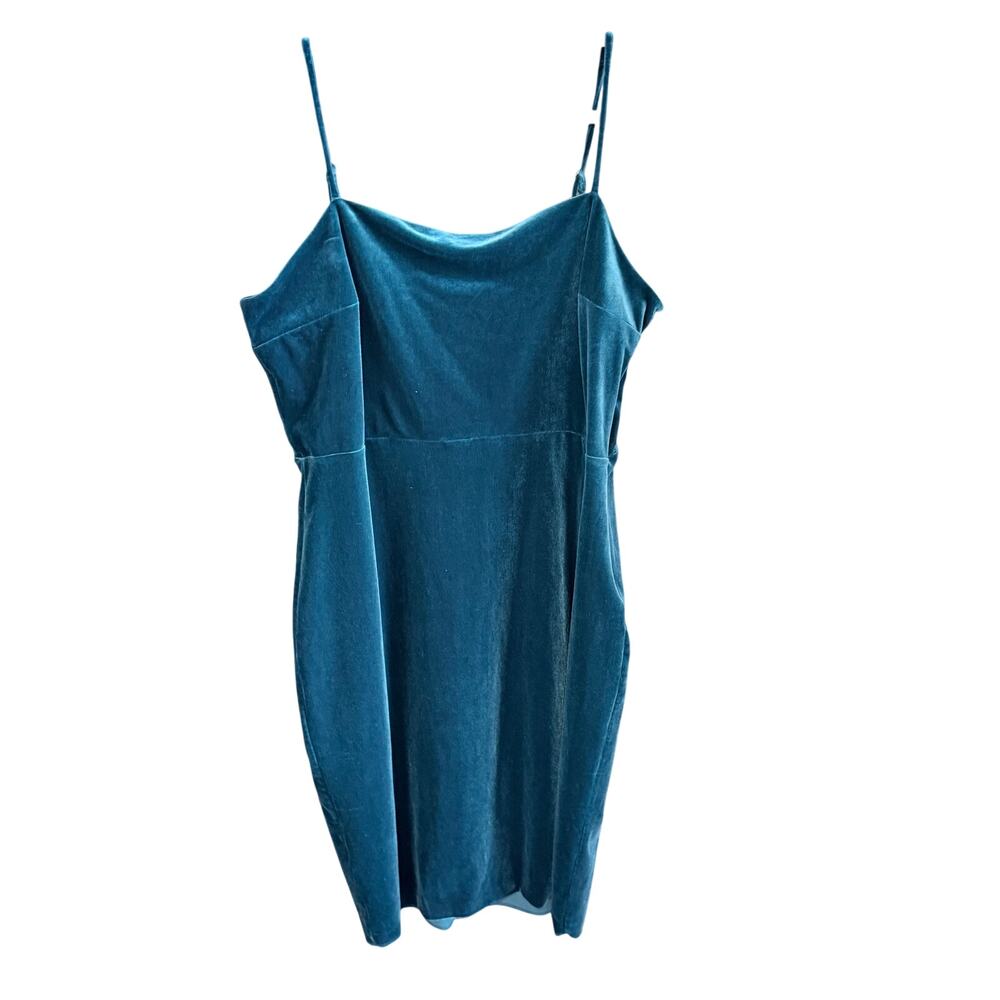 Express bodycon emerald green velvet dress fairy witchy holiday XL whimsygoth